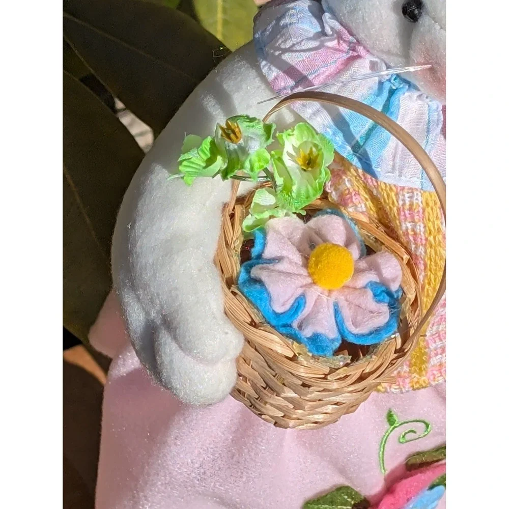 Set of 4 Easter Bunny Dolls‎ Cottagecore Farmhouse Spring Decor Rabbits Shelfsit